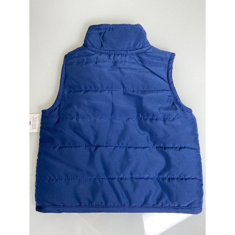 Carter's Kids 3M Navy Blue Puffer Vest NEW Sherpa Collar Quilted Zip Outdoor - Picture 5 of 5